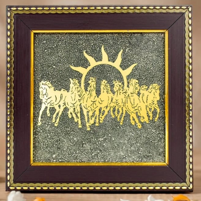7 Horse with Pyrite Frame