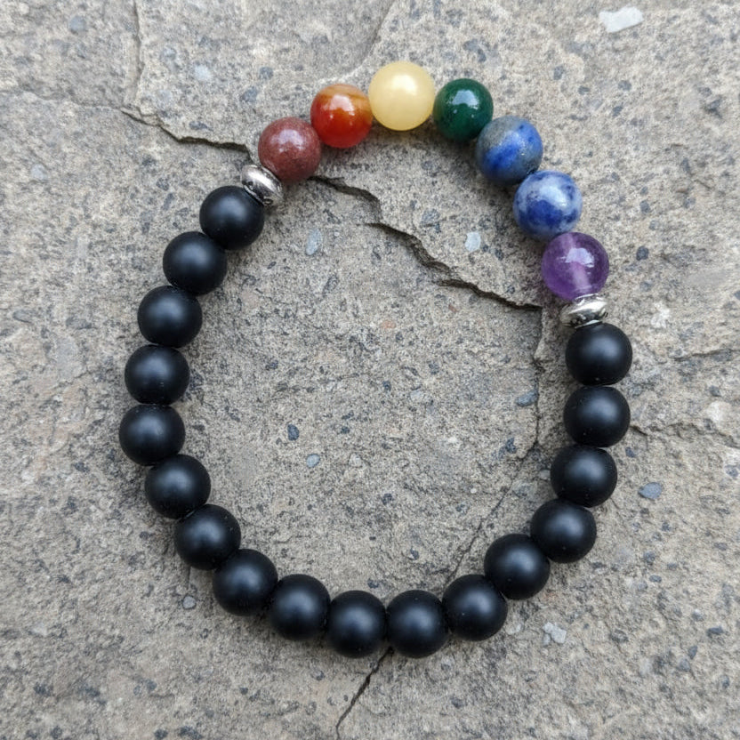 Lava + 7 Chakra Bracelet