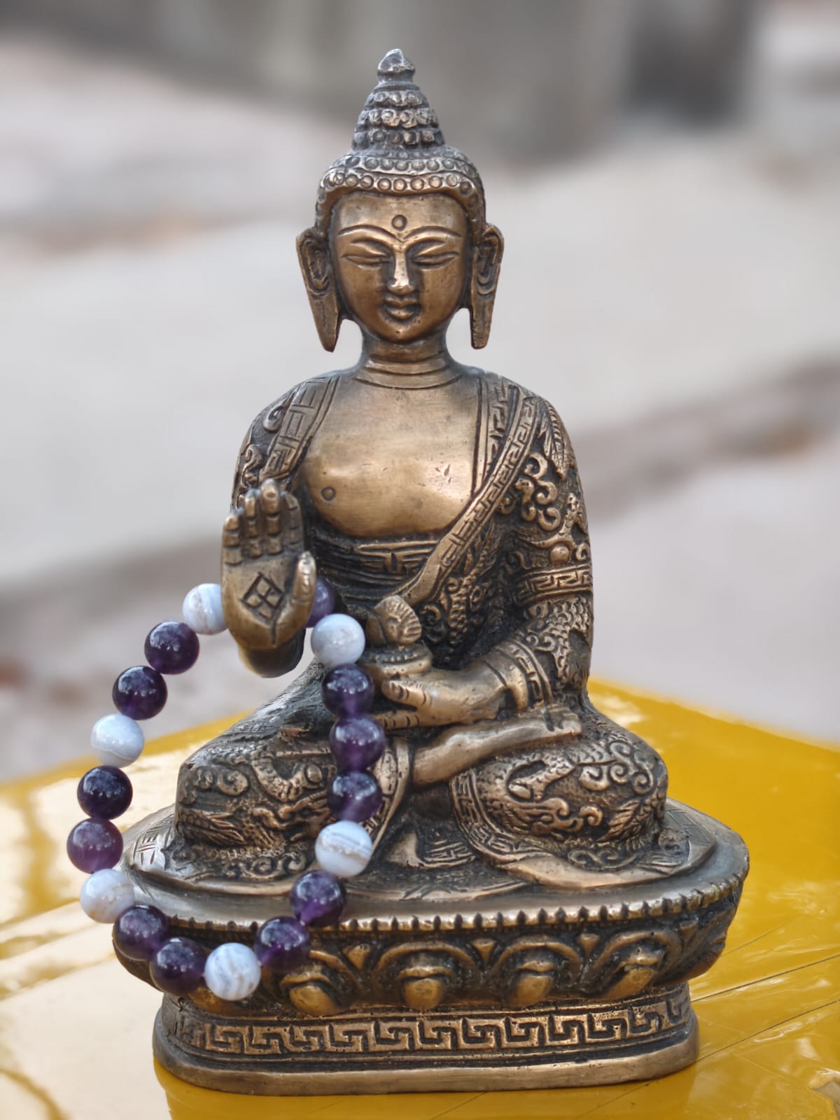 Amethyst + Blue Lace Agate Bracelet